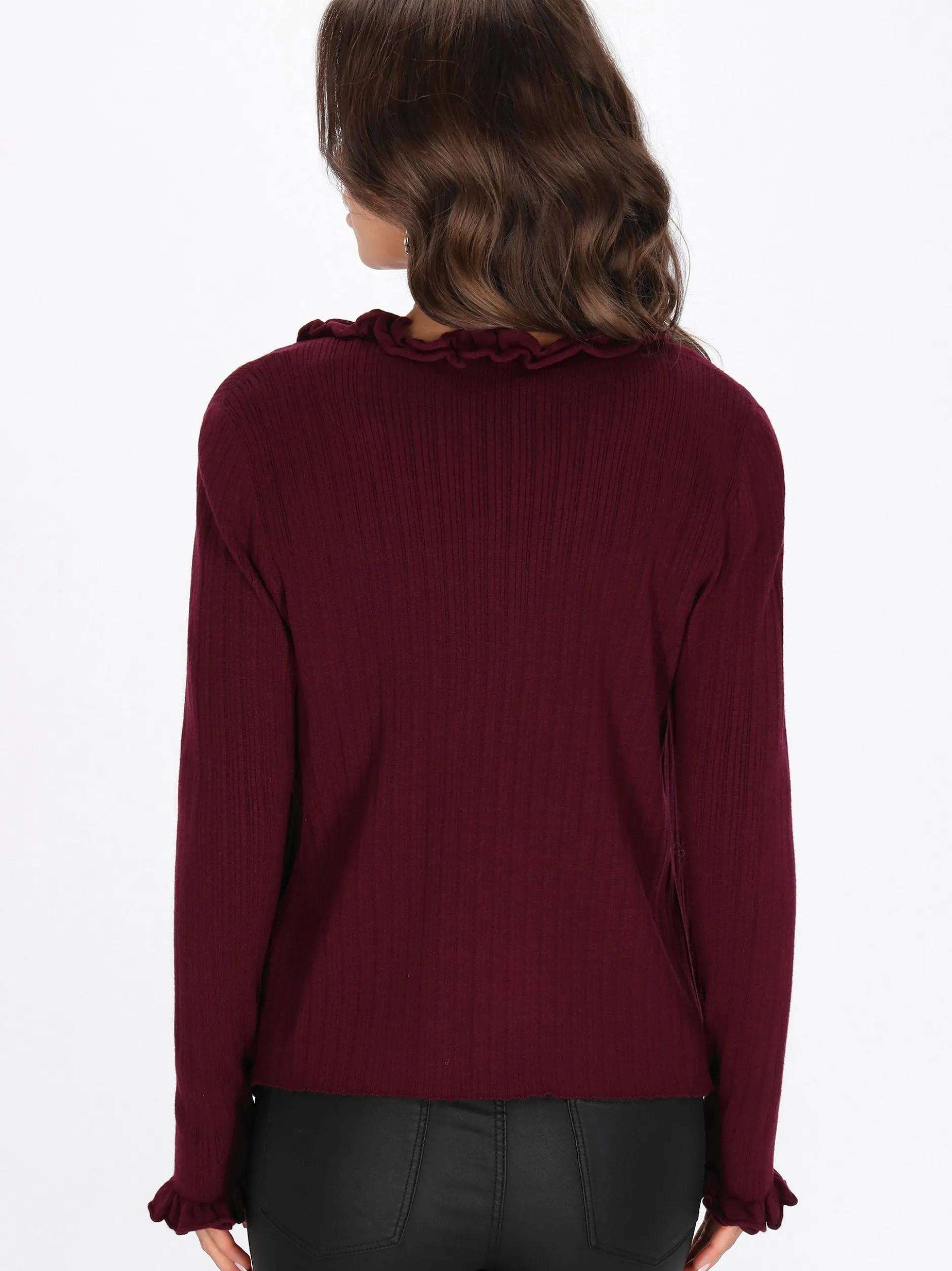 Faina Damen Strickjacke in bordeaux