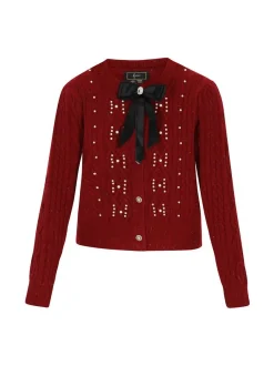 Faina Damen Strickjacke in bordeaux