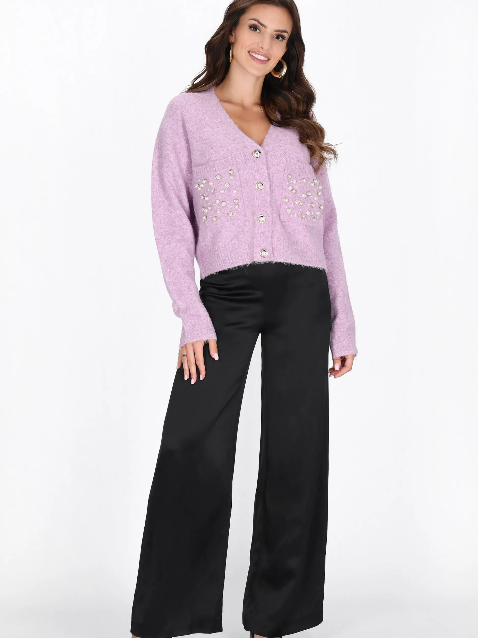 Faina Damen Strickjacke in lila