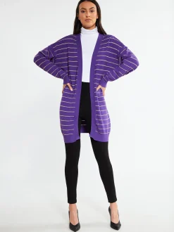 Faina Damen Strickjacke in lila