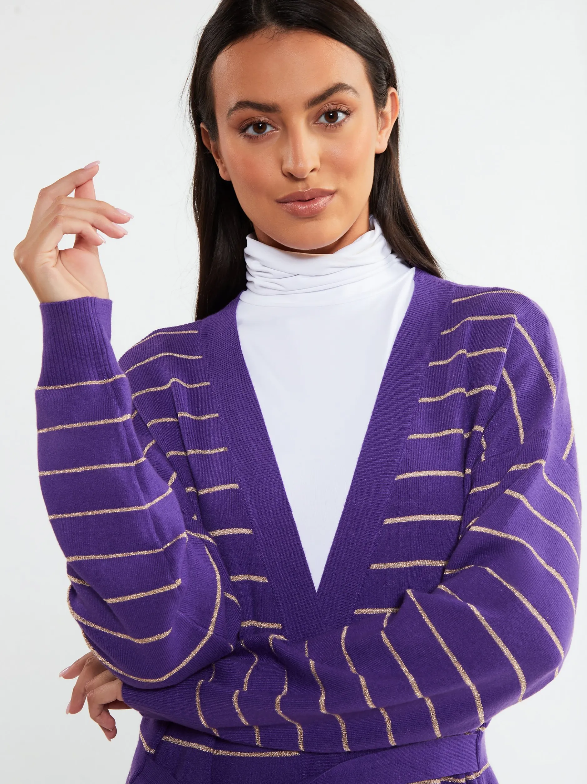 Faina Damen Strickjacke in lila