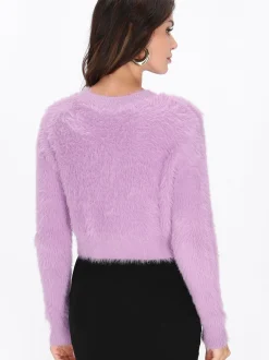 Faina Damen Strickjacke in lila