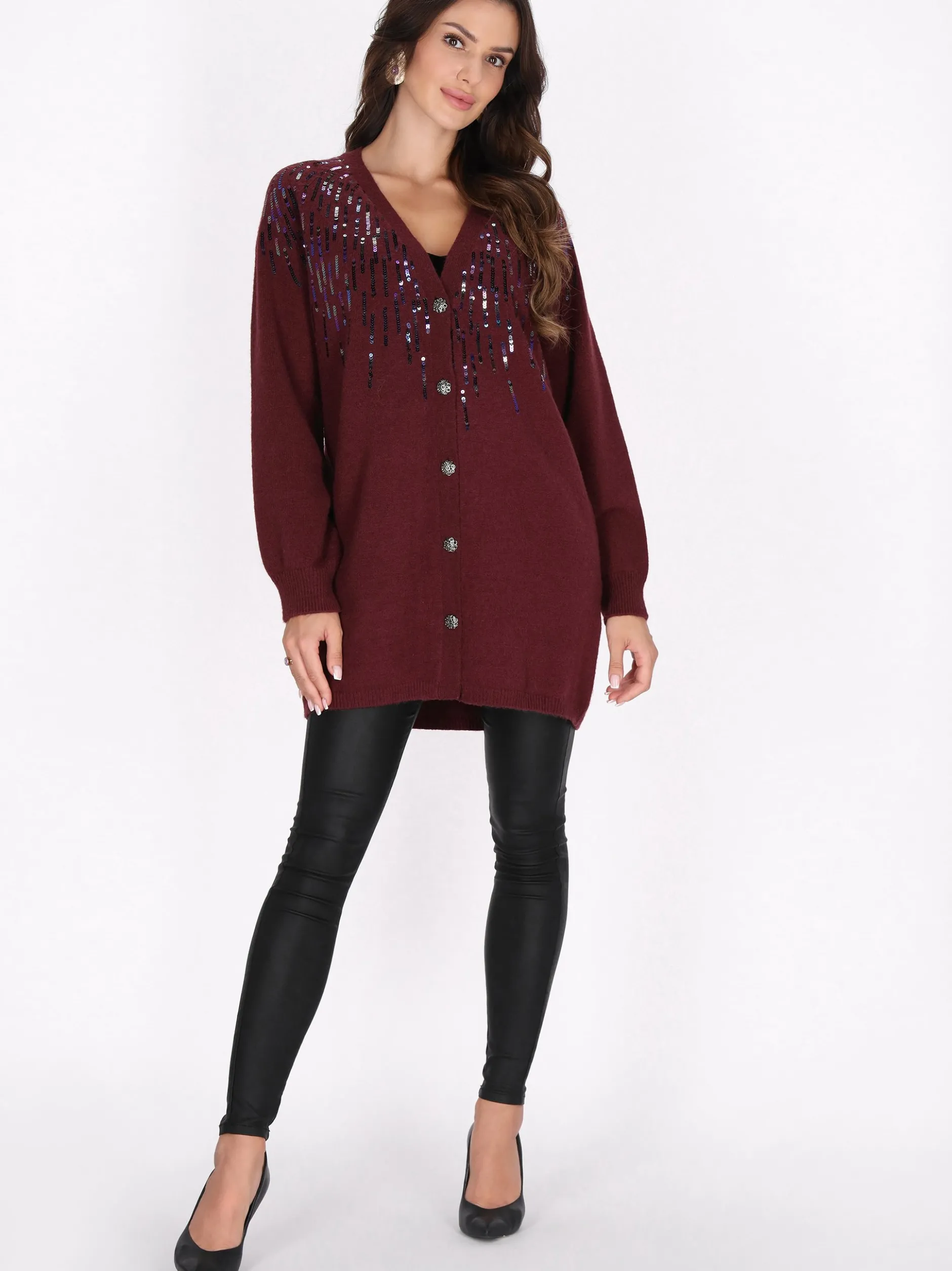 Faina Damen Strickjacke in lila