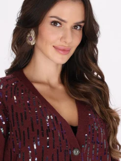 Faina Damen Strickjacke in lila