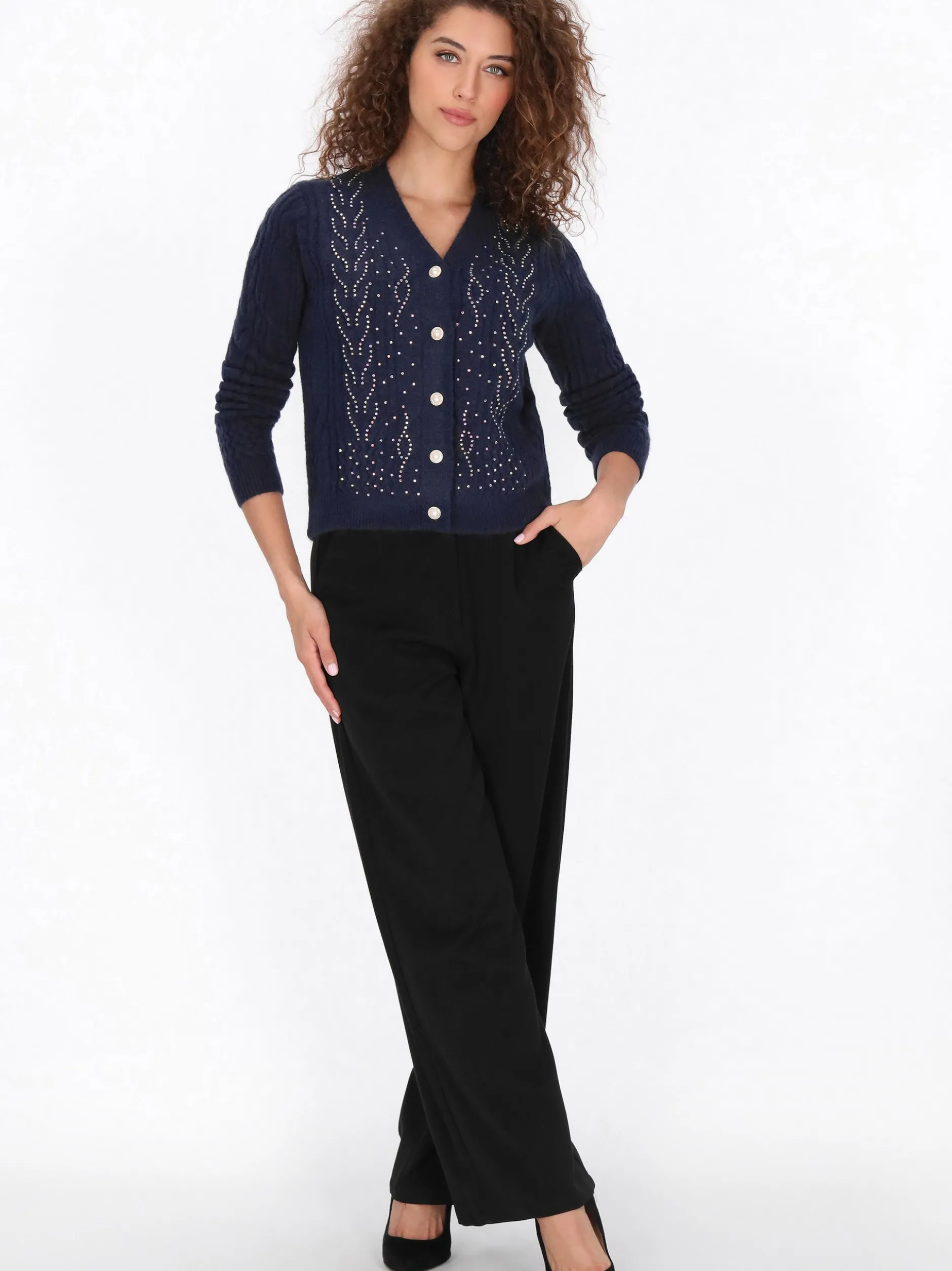 Faina Damen Strickjacke in marine
