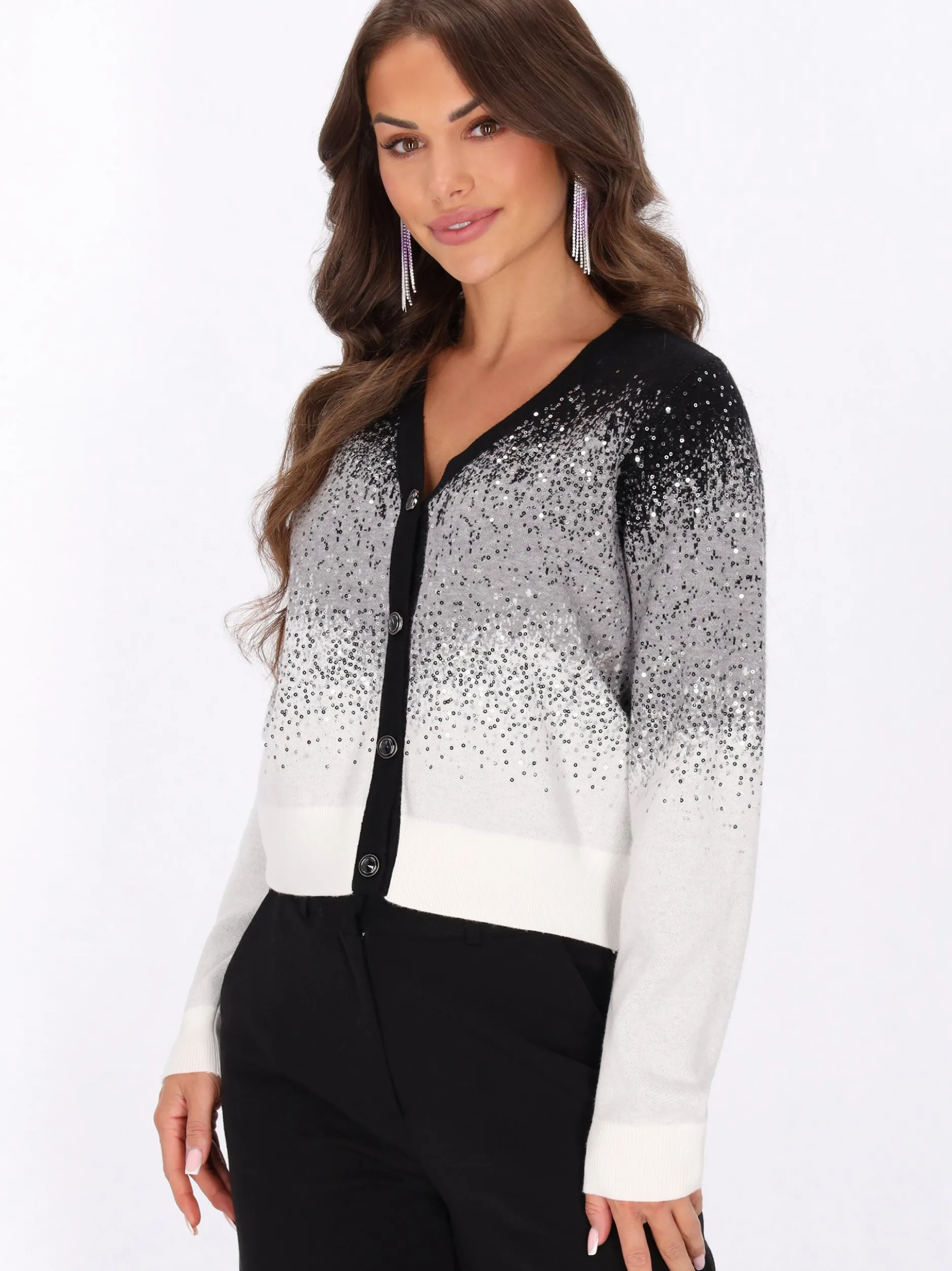 Faina Damen Strickjacke in mehrfarbig