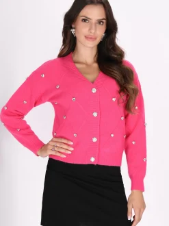 Faina Damen Strickjacke in pink
