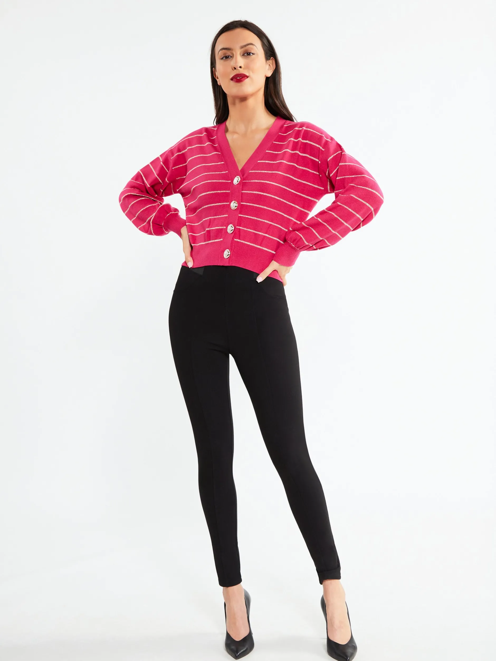 Faina Damen Strickjacke in pink