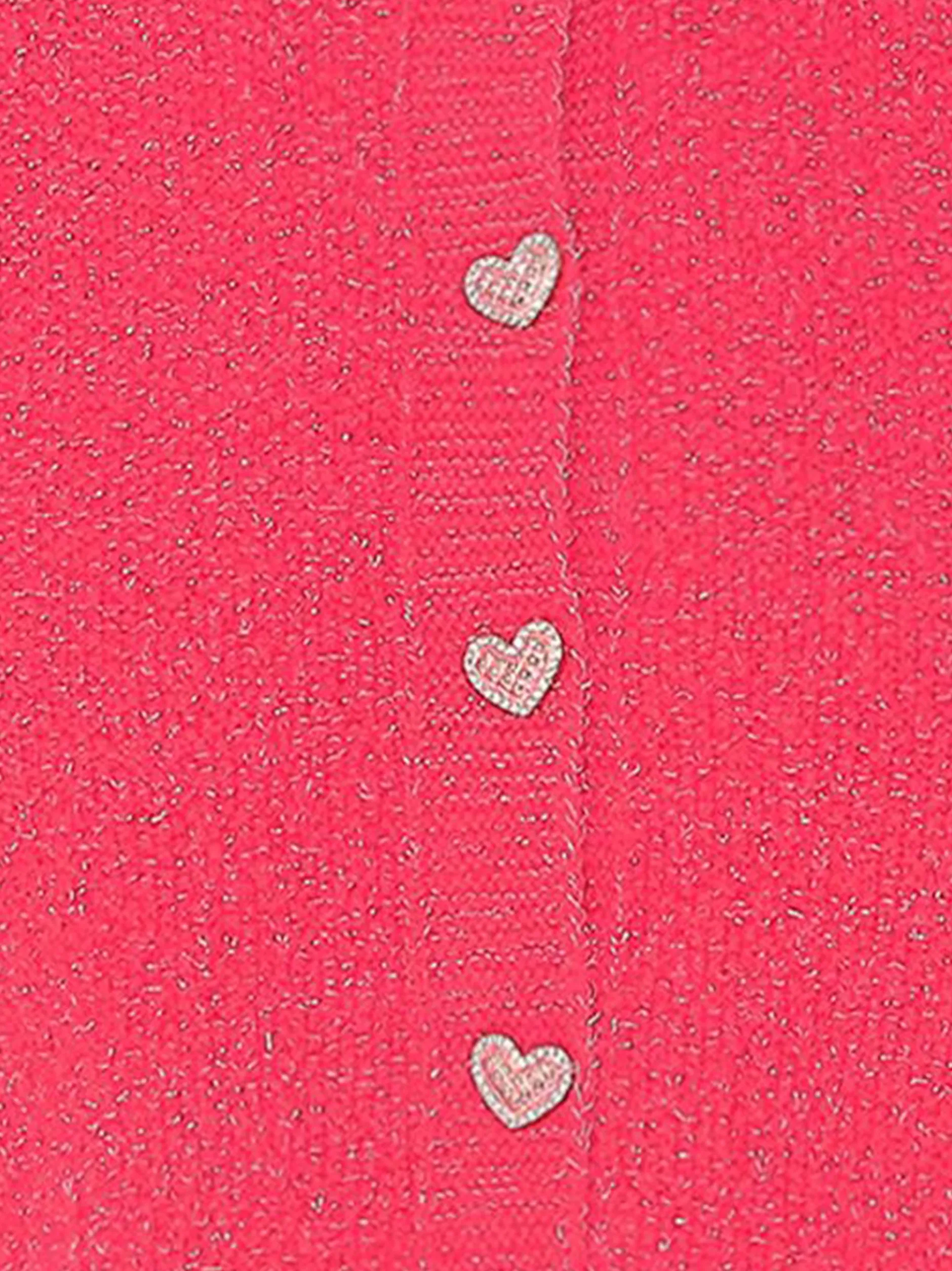 Faina Damen Strickjacke in pink - Ausschnitt: Rundhals