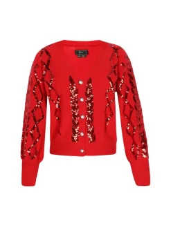 Faina Damen Strickjacke in rot