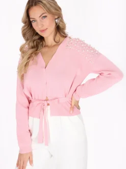 Faina Damen Strickjacke in rosa