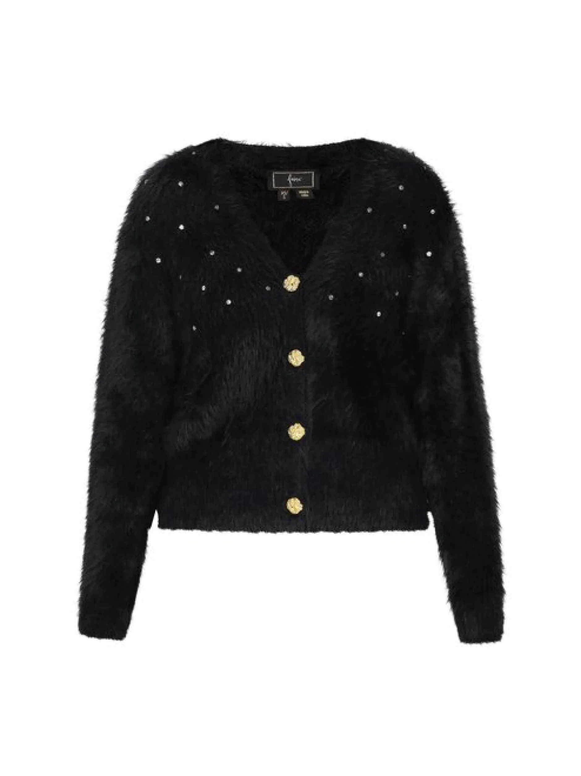 Faina Damen Strickjacke in schwarz