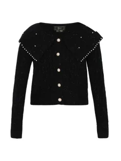 Faina Damen Strickjacke in schwarz