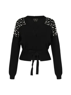 Faina Damen Strickjacke in schwarz