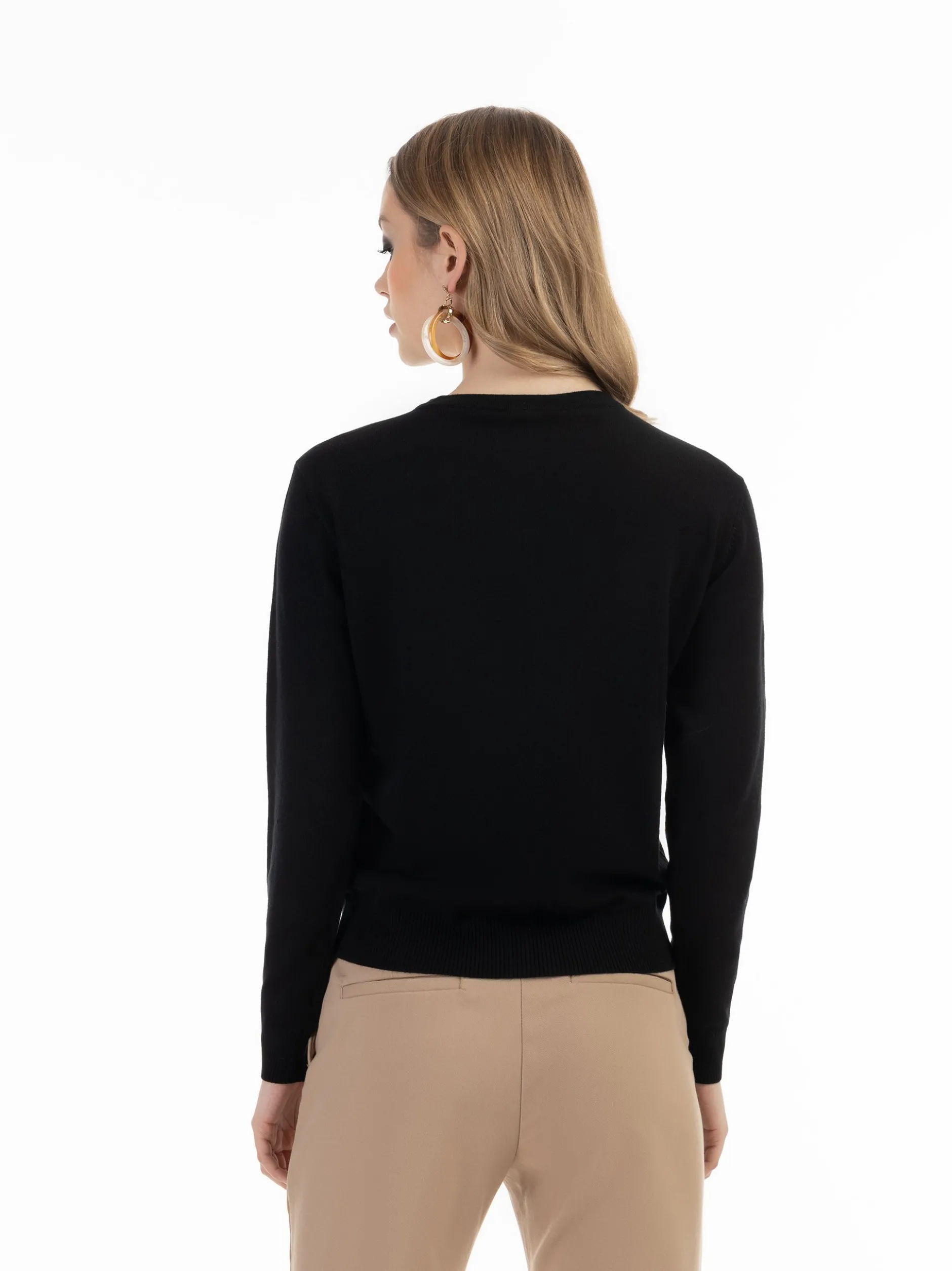 Faina Damen Strickjacke in schwarz