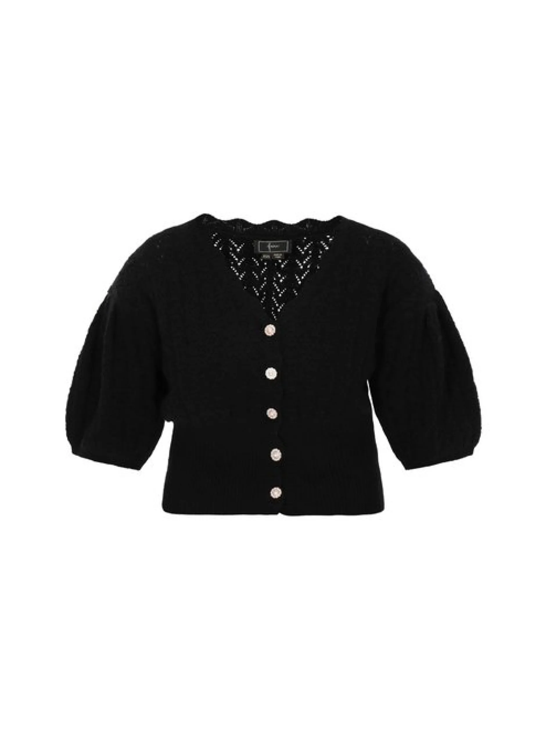 Faina Damen Strickjacke in schwarz