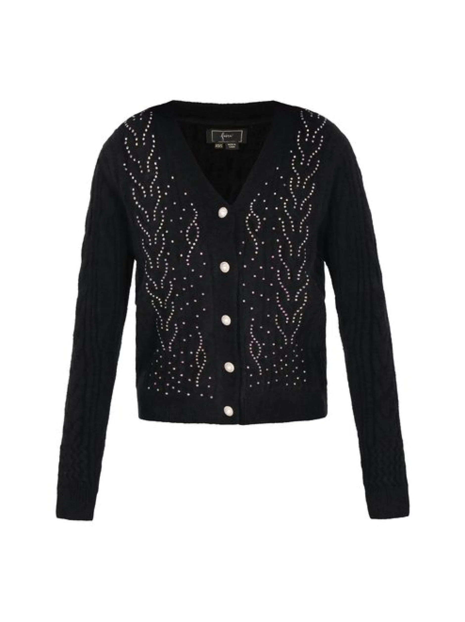 Faina Damen Strickjacke in schwarz