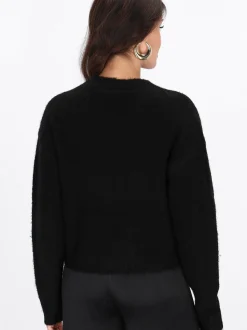 Faina Damen Strickjacke in schwarz