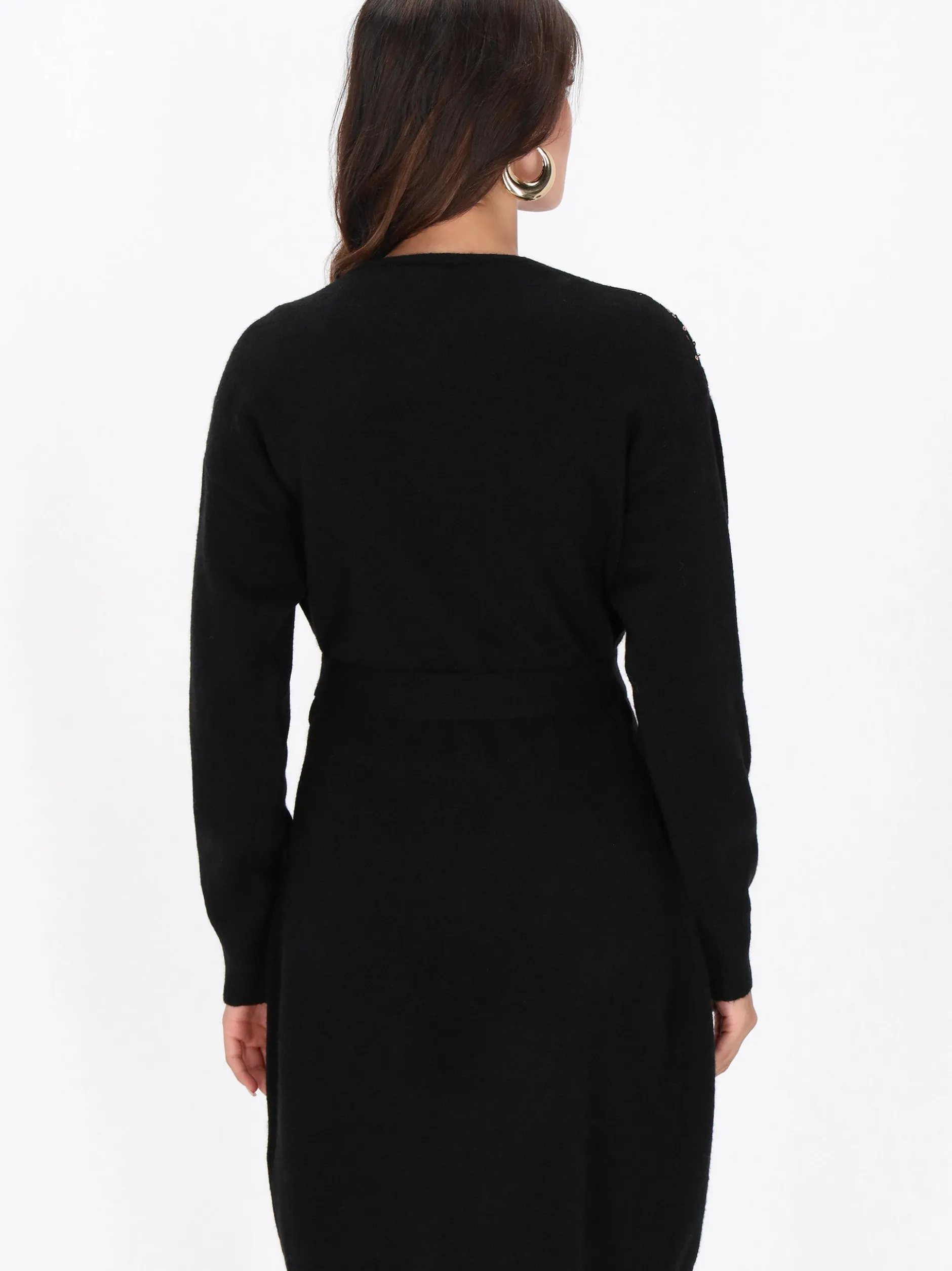 Faina Damen Strickjacke in schwarz