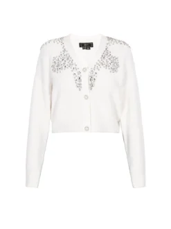 Faina Damen Strickjacke in weiß