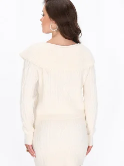 Faina Damen Strickjacke in weiß