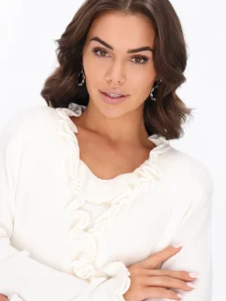 Faina Damen Strickjacke in weiß