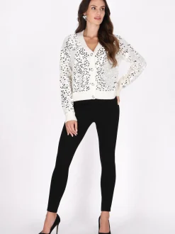 Faina Damen Strickjacke in weiß
