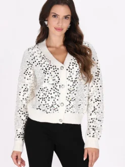 Faina Damen Strickjacke in weiß