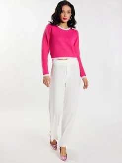 Faina Damen Strickpullover in pink