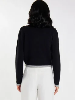 Faina Damen Strickpullover in schwarz