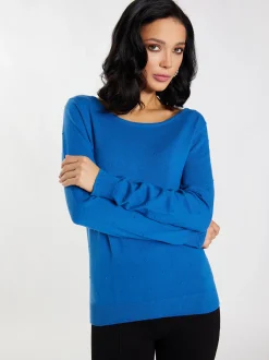 Faina Damen Strickpullover in blau