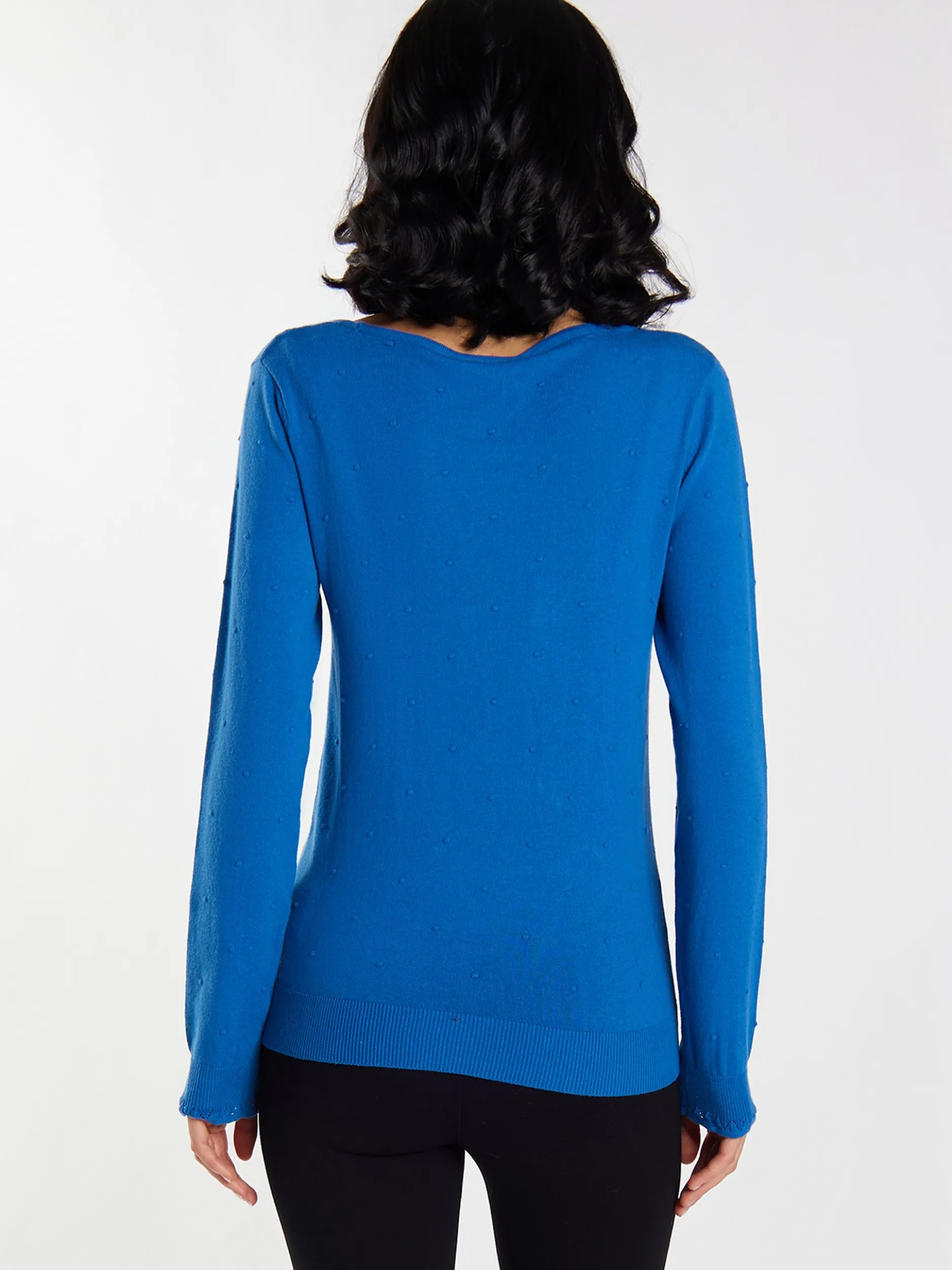 Faina Damen Strickpullover in blau