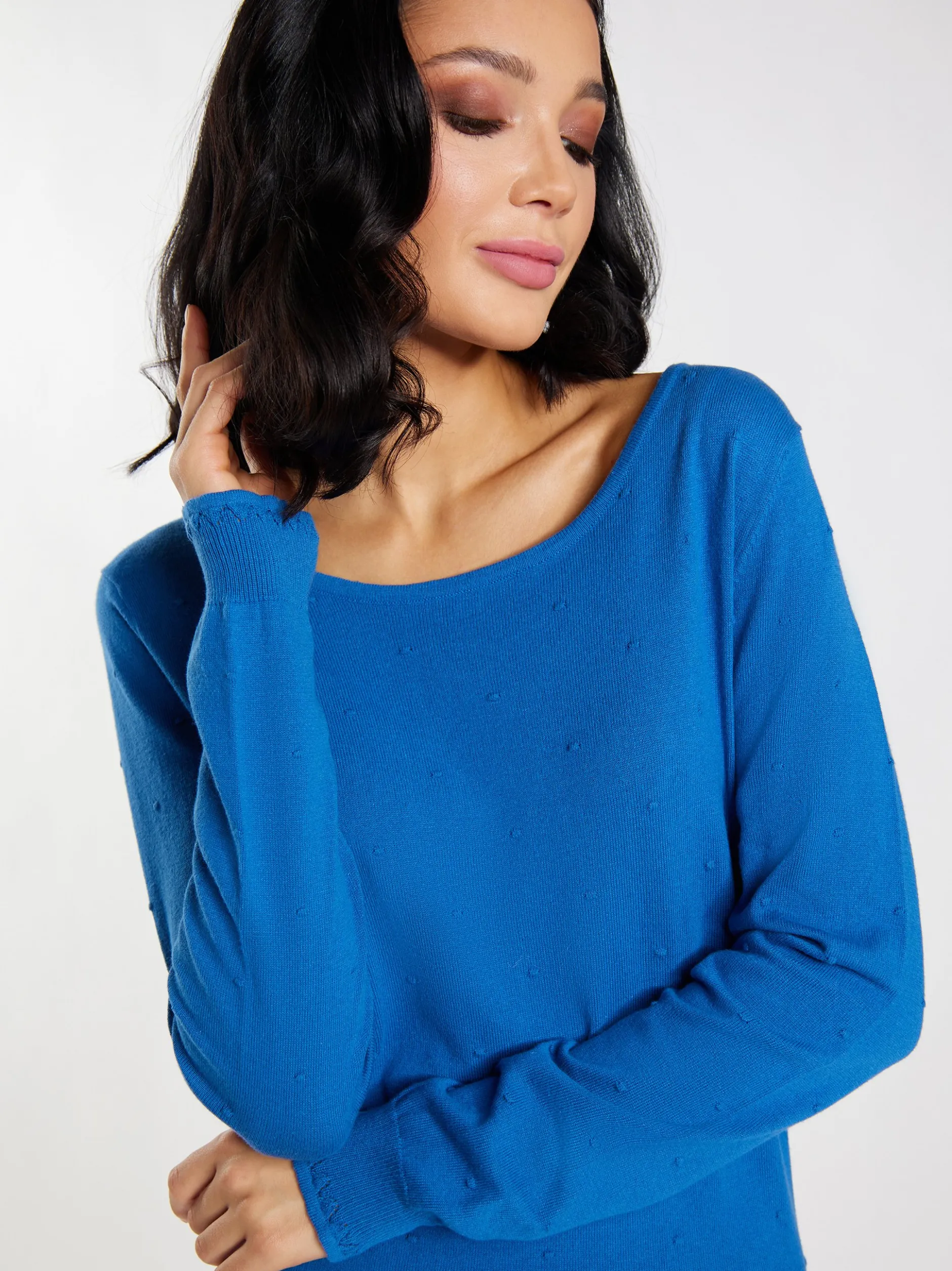 Faina Damen Strickpullover in blau