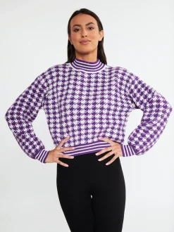 Faina Damen Strickpullover in lila