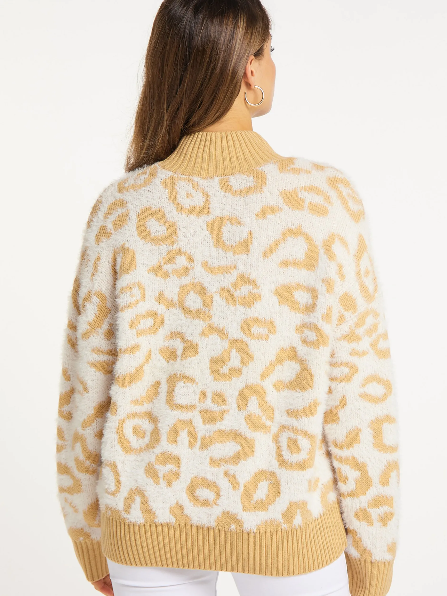 Faina Damen Strickpullover in camel