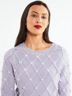 Faina Damen Strickpullover in flieder