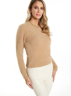 Faina Damen Strickpullover in camel