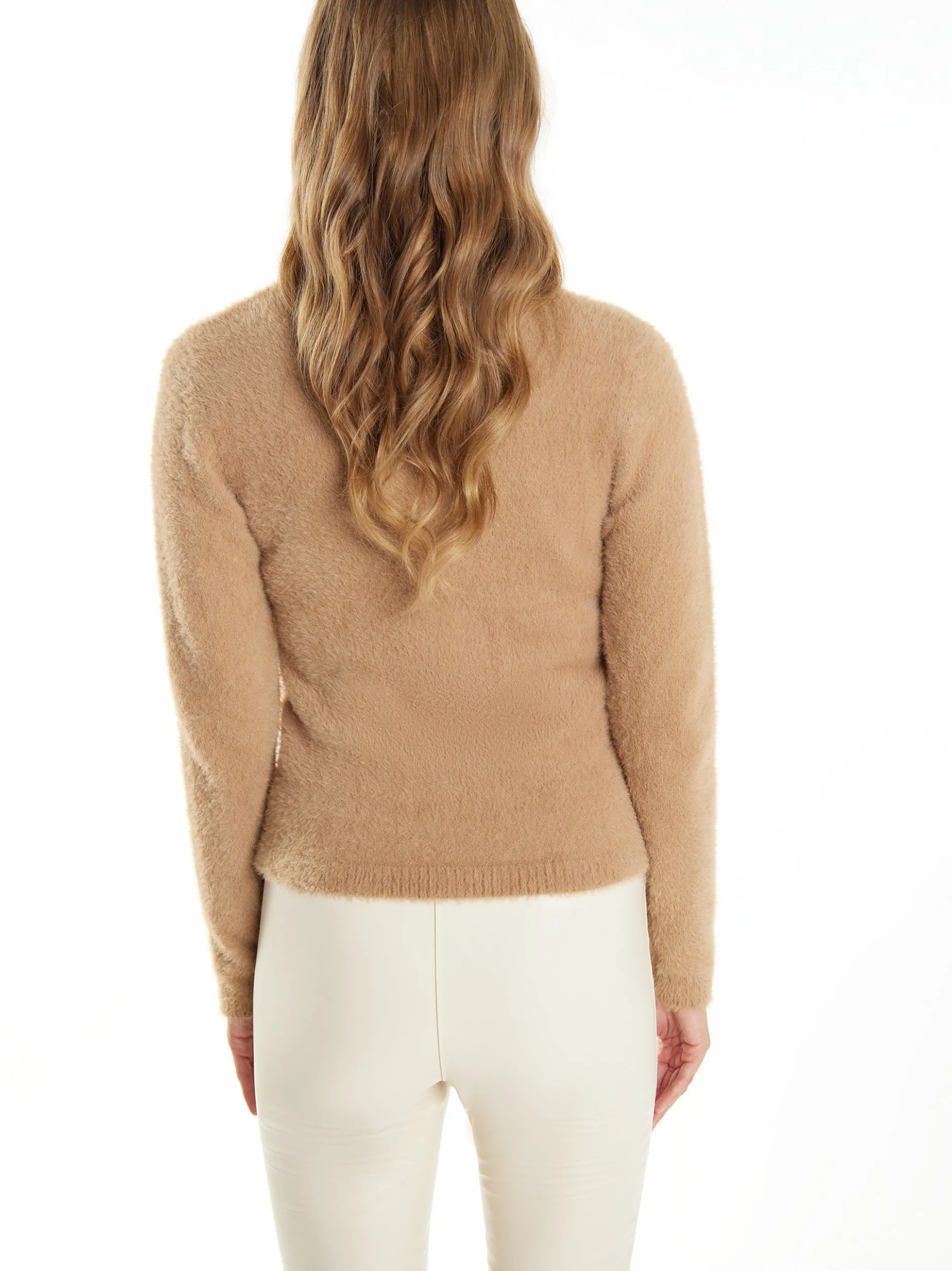 Faina Damen Strickpullover in camel