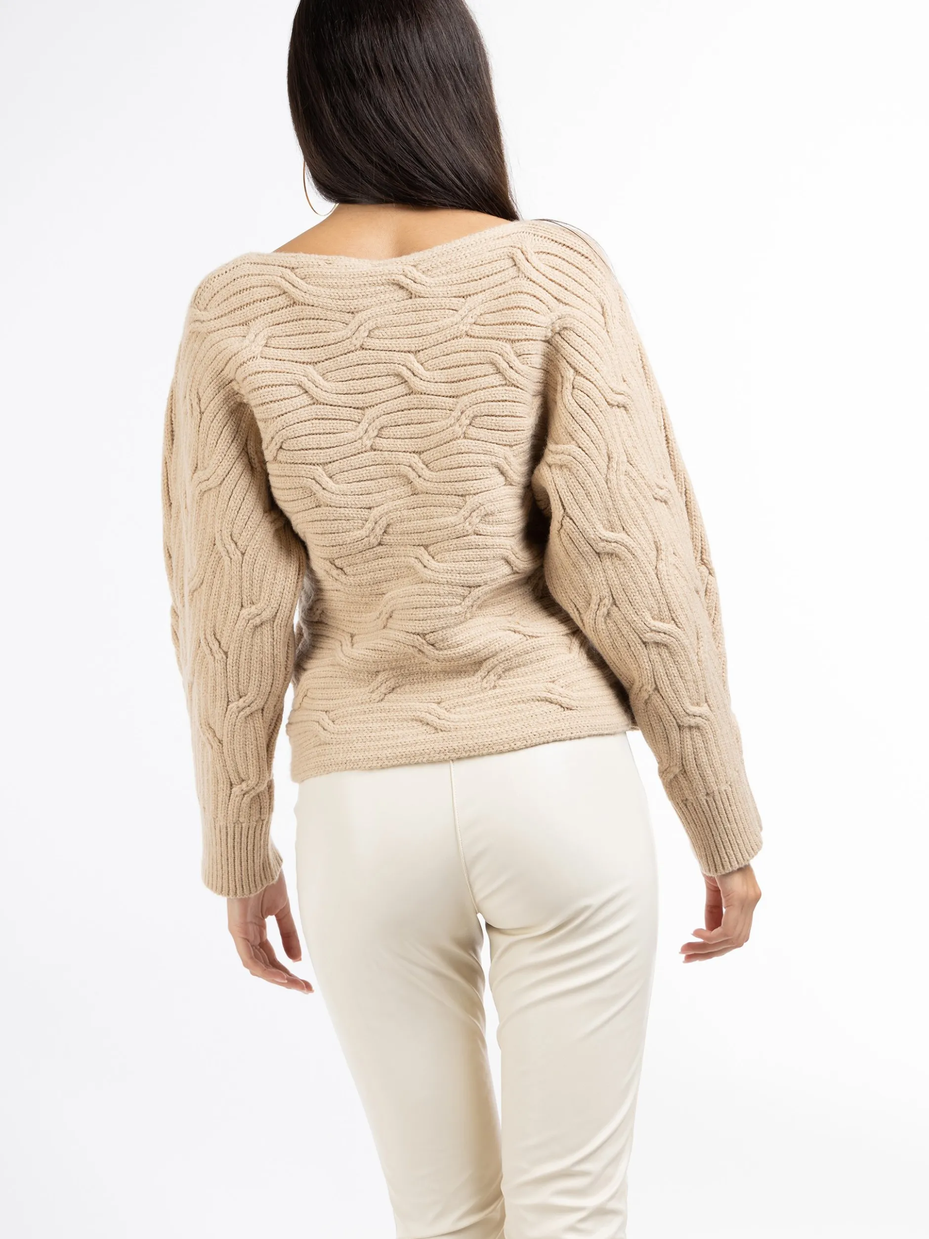 Faina Damen Strickpullover in beige