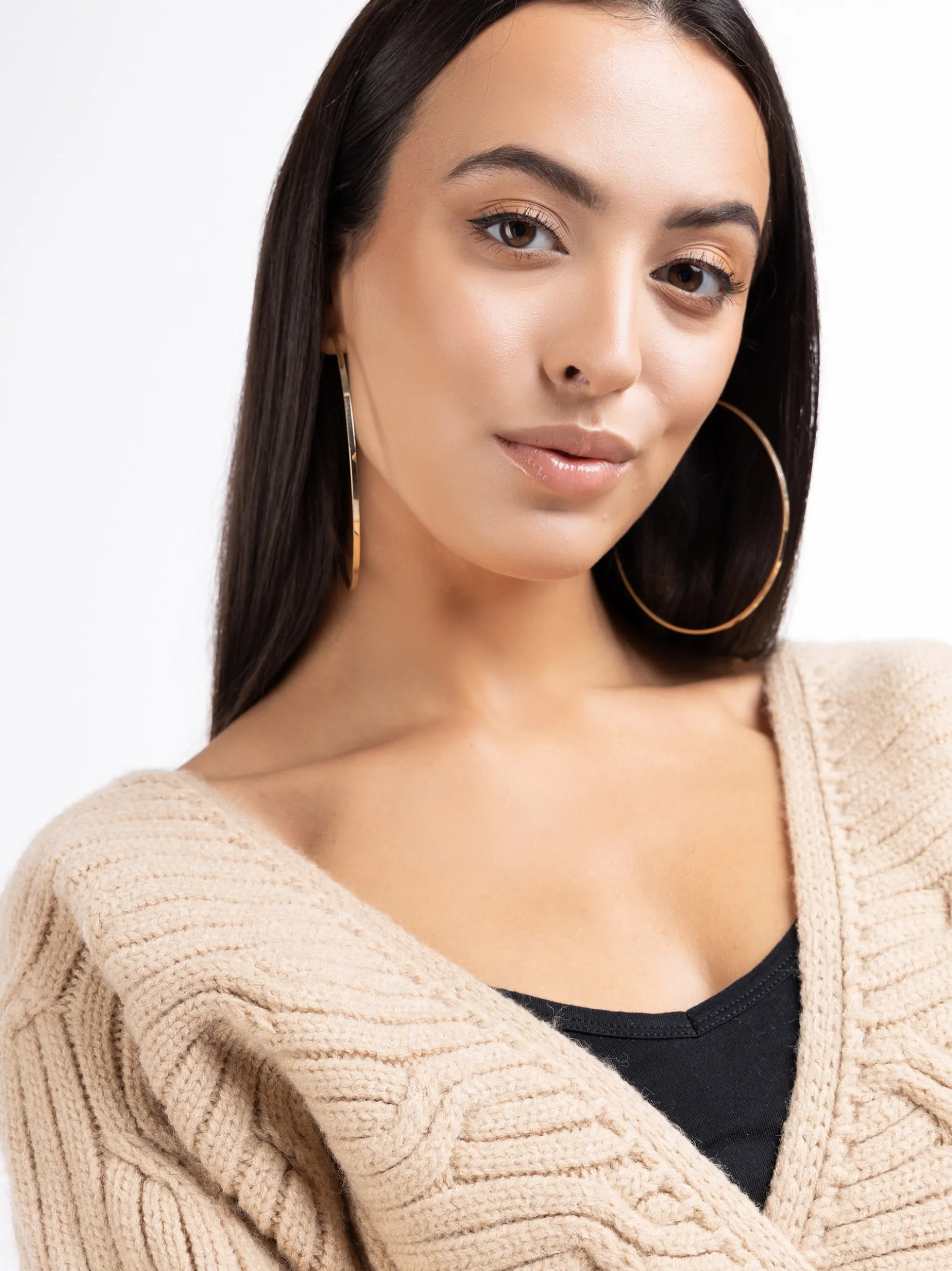 Faina Damen Strickpullover in beige
