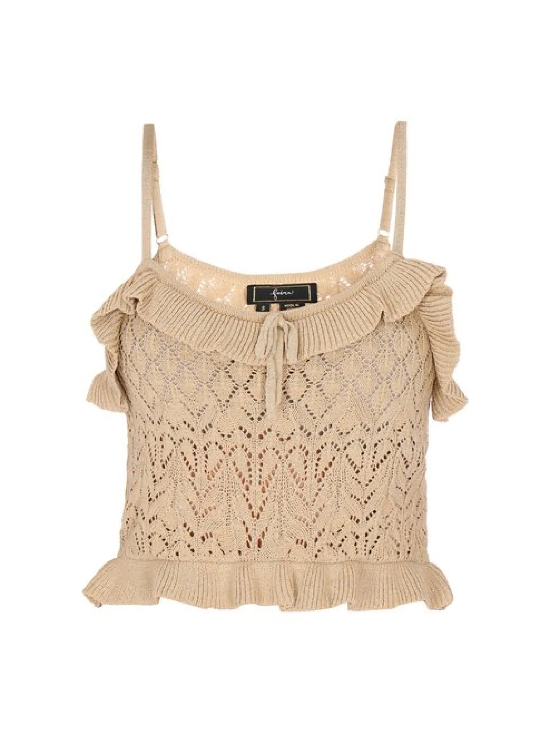Faina Damen Stricktop in beige