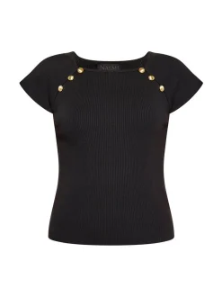 Faina Damen T-Shirt in schwarz