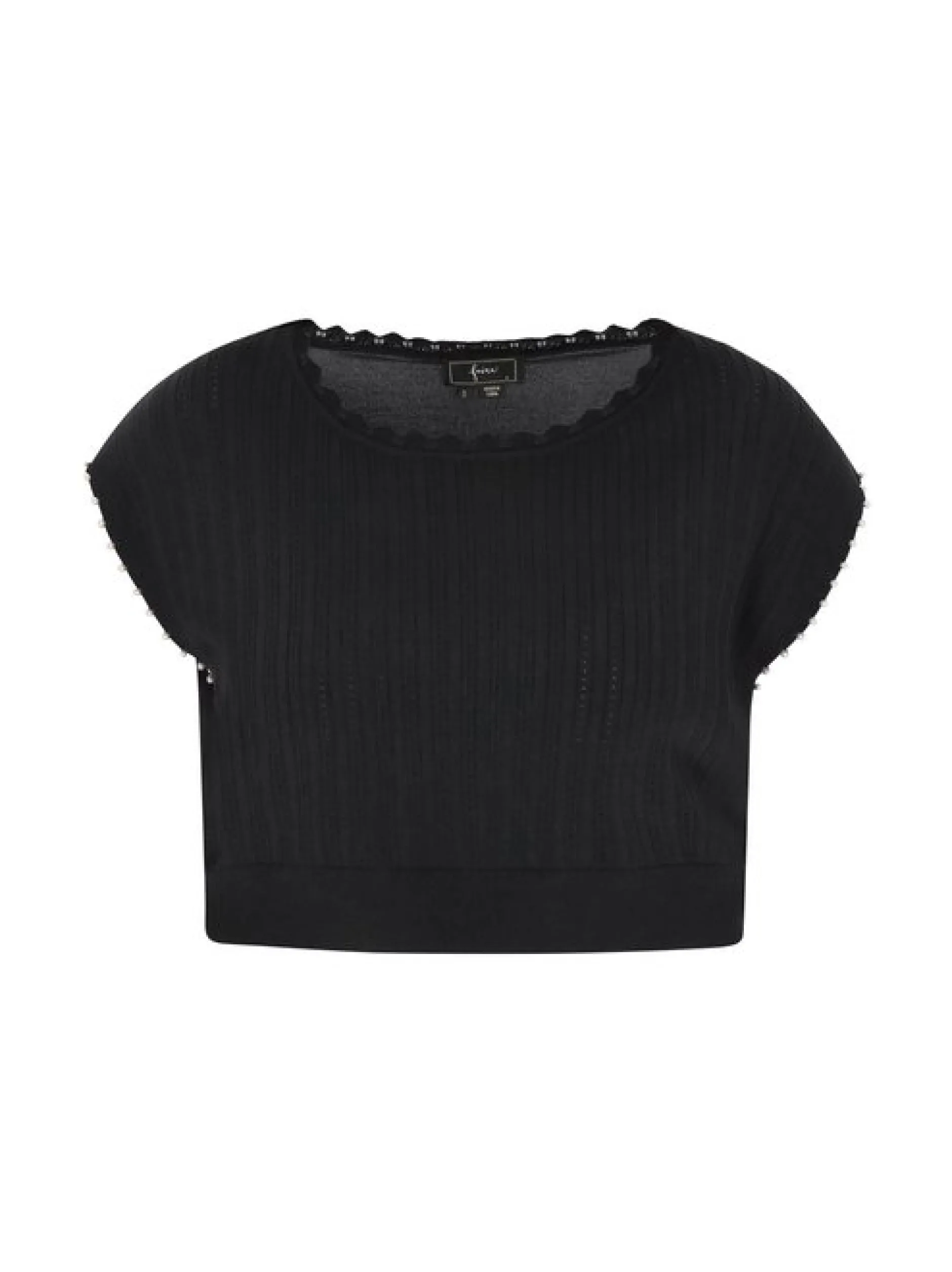 Faina Damen T-Shirt in schwarz - Ausschnitt: Rundhals