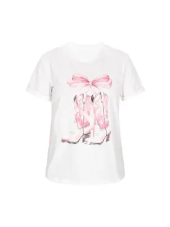 Faina Damen T-Shirt in weiß - Ausschnitt: Rundhals