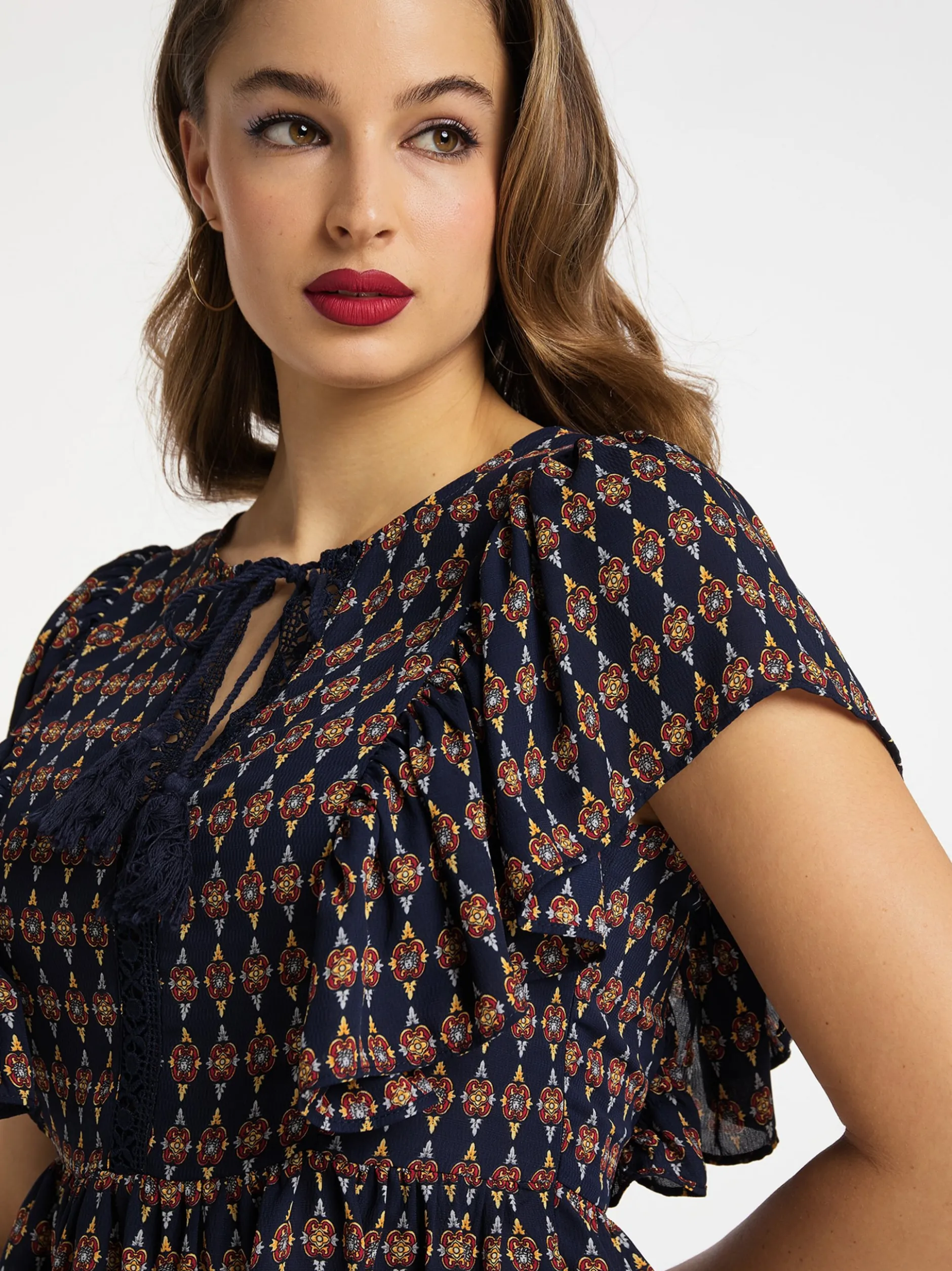 Faina Damen Tunika kurzarm in marine