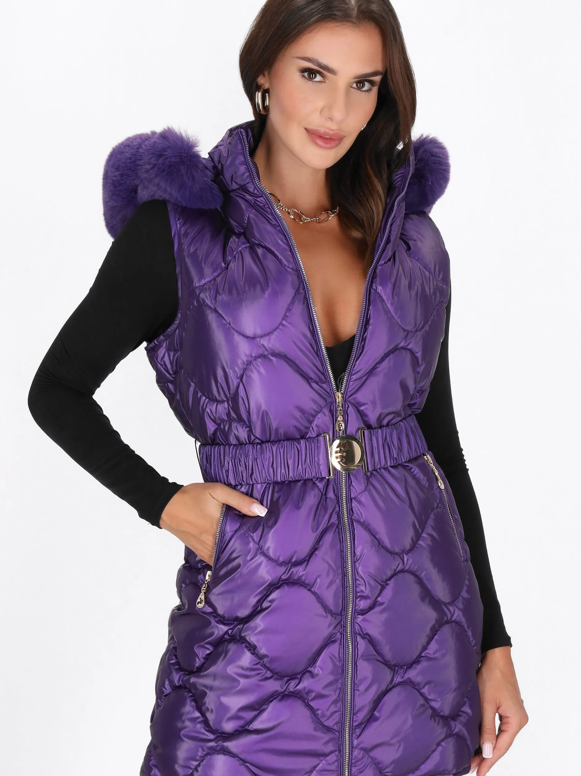 Faina Damen Weste in lila
