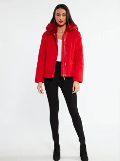 Faina Damen Winterjacke in rot