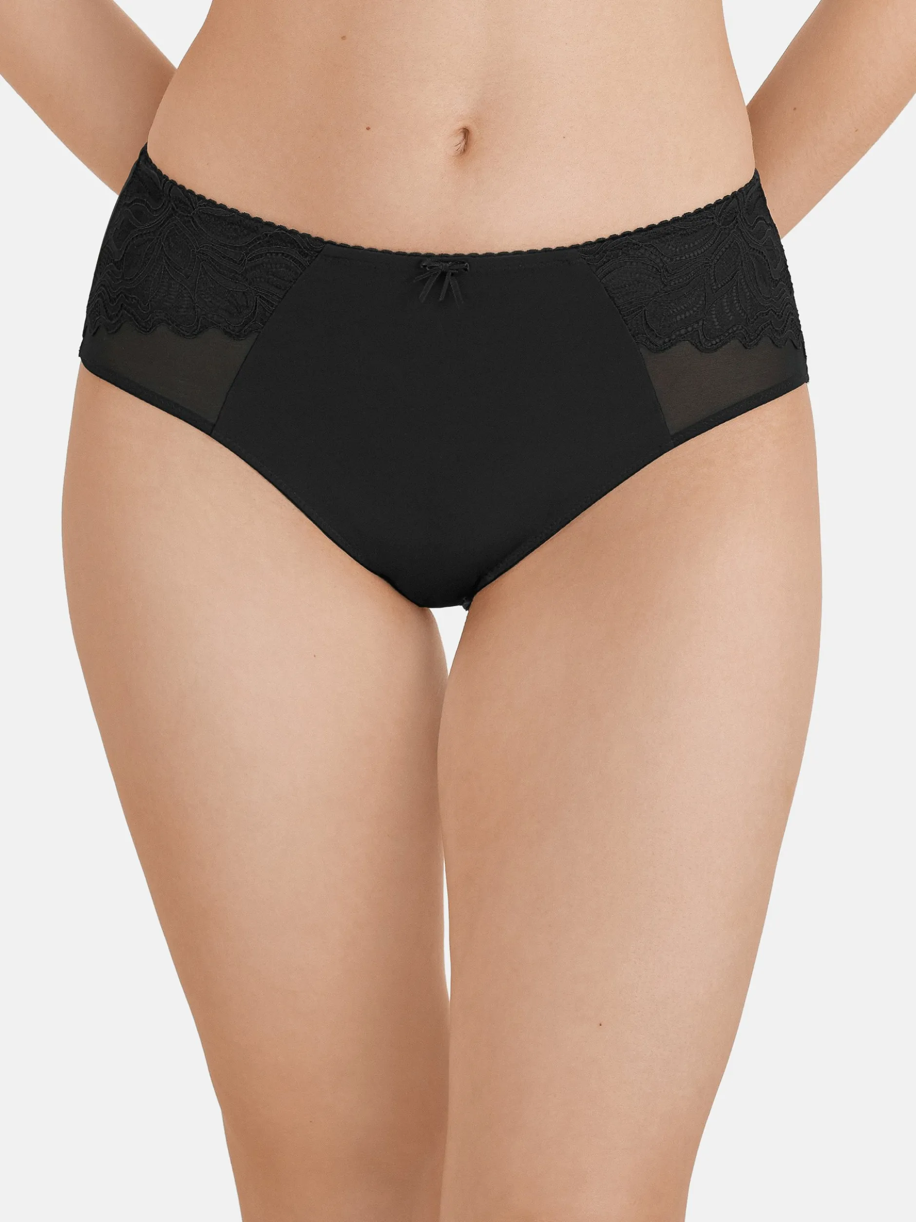 Felina Damen Taillen Slip - Lovely Lotus in schwarz