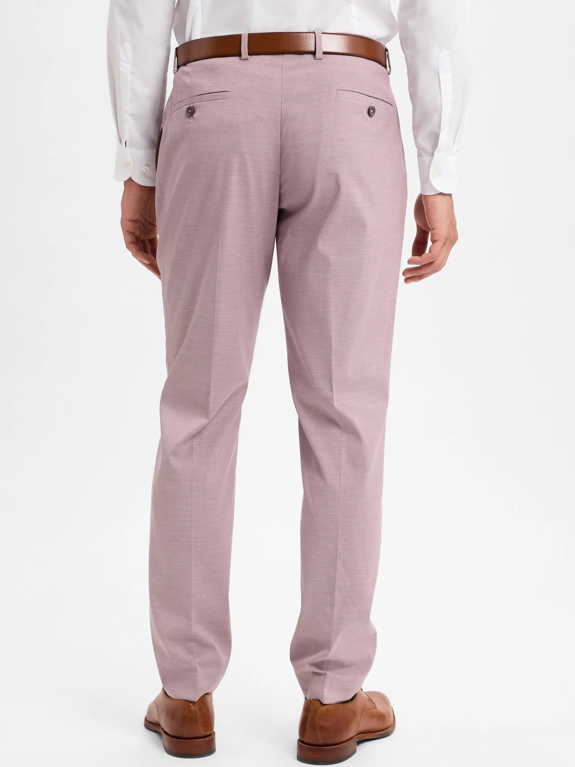 Finshley & Harding Herren Baukasten-Anzughose - California in rosenholz weiß
