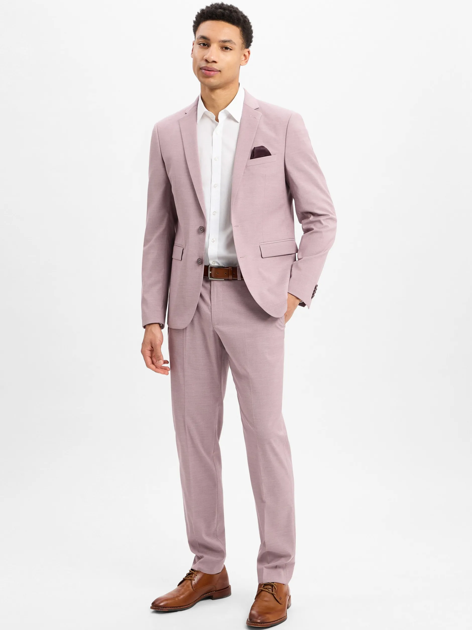 Finshley & Harding Herren Baukasten-Anzughose - California in rosenholz weiß